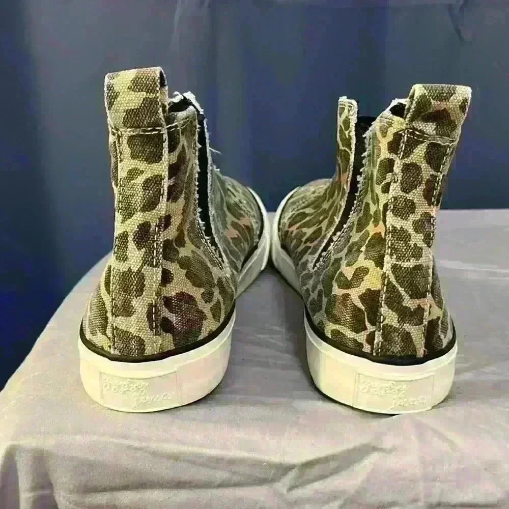 Gypsy Jazz Frankie Leopard Print Distressed Bootie